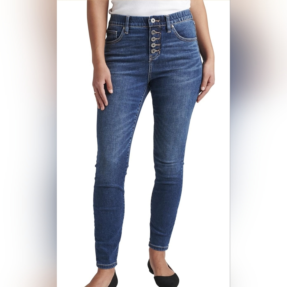 Jag High Rise Skinny Valentina Button Fly Skinny Jean